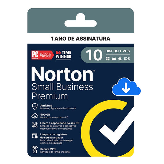 Norton Small Business Premium 500GB 10 Dispositivos 12 meses ESD - 21460366 [F107]