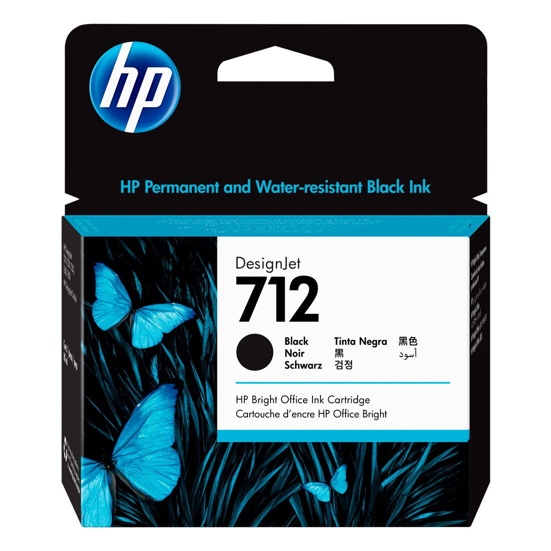 Cartucho de Tinta HP 712 Preto PLUK 80ml - 3ED71A [F030]