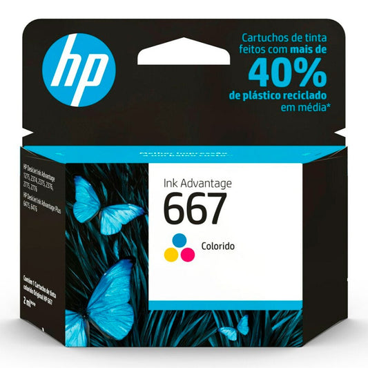 Cartucho Tinta HP 667 Colorido - 3YM78AB [F030]