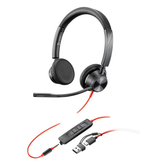Headset Poly Blackwire 3325-M Stereo USB-C/A - 8X222AA [F030]