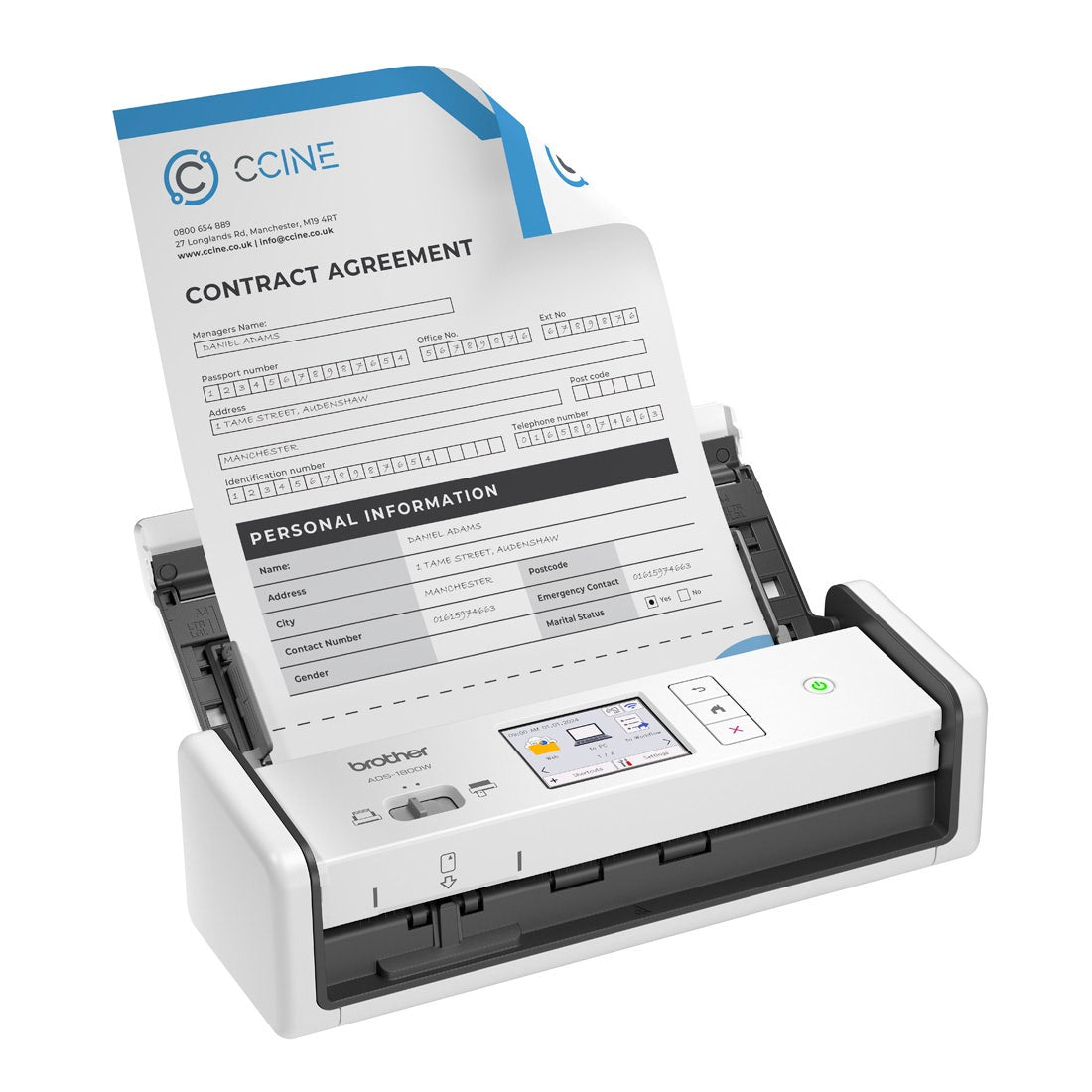 Scanner Brother A4 Duplex 30ppm USB/Wi-fi - ADS1800W [F030]